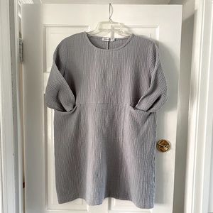 2x Gauze-y Tunic in gray blue